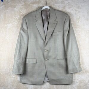 Lauren Ralph Lauren Men's Houndstooth Blazer Jacket Silk Wool Blend 42R Classic